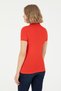 Women's Red Polo Neck T-Shirt 50280067-Vr030 - 5