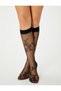 Knee Length Tulle Floral Socks - 2