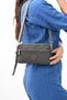 Waterproof Fabric Gray Color Mini Hand and Shoulder Bag