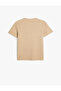 Slim Fit T-Shirt with Slogan Embroidery and Crew Neck - 2