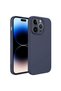 iPhone 14 Pro Max Case Camera Protected Velvet Inside Launch Soft Textured Cover Mara-Navy Blue