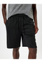 Geometric Printed Sports Shorts - Waist Lace-up and Pocket Detail - 5