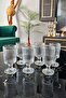 Set of 6 Striped Standing Coffee Water Glasses |   Origami Striped Soft Drink Cup |   Standing Presentation Cup