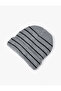 Knitted Beret with Folded Line Pattern - 2