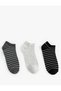 Basic 3-Piece Booties Socks Set - Multicolored - 2