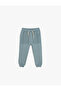 Jogger Sweatpants with Tie Waist, Shredded Cotton
