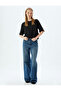 Stone DeTailed Oversize Crew NecK T-shirt - Short Sleeve - 2