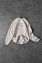 Men's Beige Antique Motif Embroidery Detail Crew Neck Oversize Sweatshirt - 3