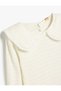 Blouse With a Wide Baby Collar, Long Sleeves, and Elastic Cuffs - 3