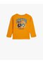 T-Shirt Long Sleeve Crew Neck Print Detailed Cotton - 2