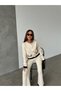 Women's Knitwear Cardigan Trousers Set - 2