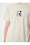 Slogan Printed T-Shirt Short Sleeve Crew Neck Cotton - 5