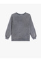 Oversize Sweatshirt Crew Neck Faded Effect Cotton - 2