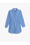 Girl's Dress 5Wkg80020Aw Navy Blue Striped