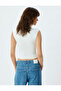 Sleeveless Buttoned Polo Collar Crop Knitwear Top - 4
