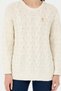 Women's Stone Melange Crew Neck Sweater 50277268-Vr225 - 6