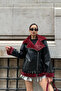 Premium Leather Toscana Laminated Belted Jacket Luxury Women's Coat with Inner Lining Detail - 5