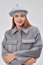 Women's Winter Stylish French Painter Plain Knit Beret Hat - 2