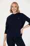 Navy Blue Women's Sweatshirt - Crew Neck 50276027 -VR033 - 3