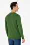 Men's Green Crew Neck Sweater 50275848-Vr054 - 6