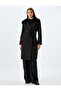 Faux Fur Collar Long Double Breasted Stamp Coat with Belt and Buttoned Pocket - 3