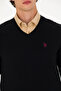 Men's Black V-Neck Sweater 50275819-Vr046 - 7