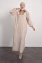 Zippered Collar Knitwear Dress Hijab Dress - 2