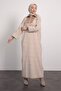 Zippered Collar Knitwear Dress Hijab Dress