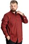 Mode Xl Large Size Shirt Gabardine Double Pocket Cover 20360 Claret Red - 3