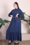 Women's Hijab Clothing Dress Plus Size Clothing Prevailing Collar Crispy Pattern Dress - 6
