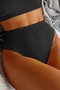 High Waist Special Fabric Bikini Bottom - 2
