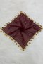 Large Size Chiffon Halay Handkerchief, 50X50Cm Burgundy Gold 5 Pieces, Bride Groom Wedding Henna Circumcision Engagement Bride - 4