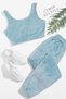 Sleeveless Strap Plush Fleece Pajama Set