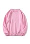 Unisex Oversize Düz Basic Sweatshirt – Pembe - 2