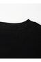 Unisex Oversize Düz Basic Sweatshirt – Siyah - 4