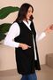 Women's Large Size Hijab Vest Flexible Vest with Buttons and Pockets - 6