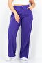 Women Plain Wide Leg Pants, Purple