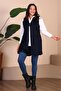 Women's Large Size Hijab Vest Flexible Vest with Buttons and Pockets - 4