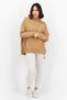 Women Sportswear Fit Long Sleeve Training Hoodie, Tan - 3