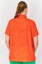Women Sportswear Fit Short Sleeve Cycling Jersey, Orange - 3
