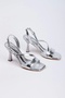 Women's Casual Summer Open Back Shoes Silver - 2