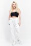 Women Regular Fit Drawstring Brand Logo Sweatpants, White - 3
