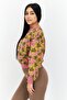 Women Crew Neck Floral Print Long Sleeve Sweatshirt, Pink - 4