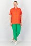 Women Sportswear Fit Short Sleeve Cycling Jersey, Orange - 4