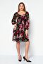 Women V Neck Long Sleeve Floral Mini Dress, Multicolor - 3