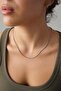 Steel Box Square Chain Necklace Thin Box Cuban Chain 1mm Elegant Minimal - 3