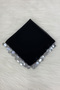 Large Size Chiffon Halay Handkerchief, 50X50Cm Black Silver 5 Pieces, Bride Groom Wedding Henna Circumcision Engagement - 4