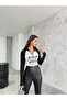 Women's Special Design Printed Zipper Collar Ottoman Blouse - 5