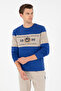 Men's Regular Fit Crew Neck Cobalt Blue Sweatshirt 50296190 -Vr045