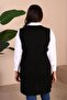 Women's Hijab Clothing Summer Lycra Vest Large Size Buttoned Vest Black - 7